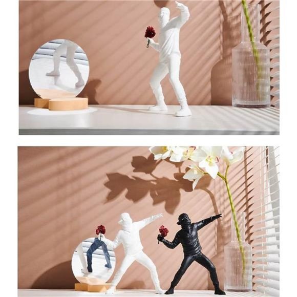 NEW - Home Decor Shelf Decor Accents Flower Sculpture for Modern Decoration - Picture 4 of 9